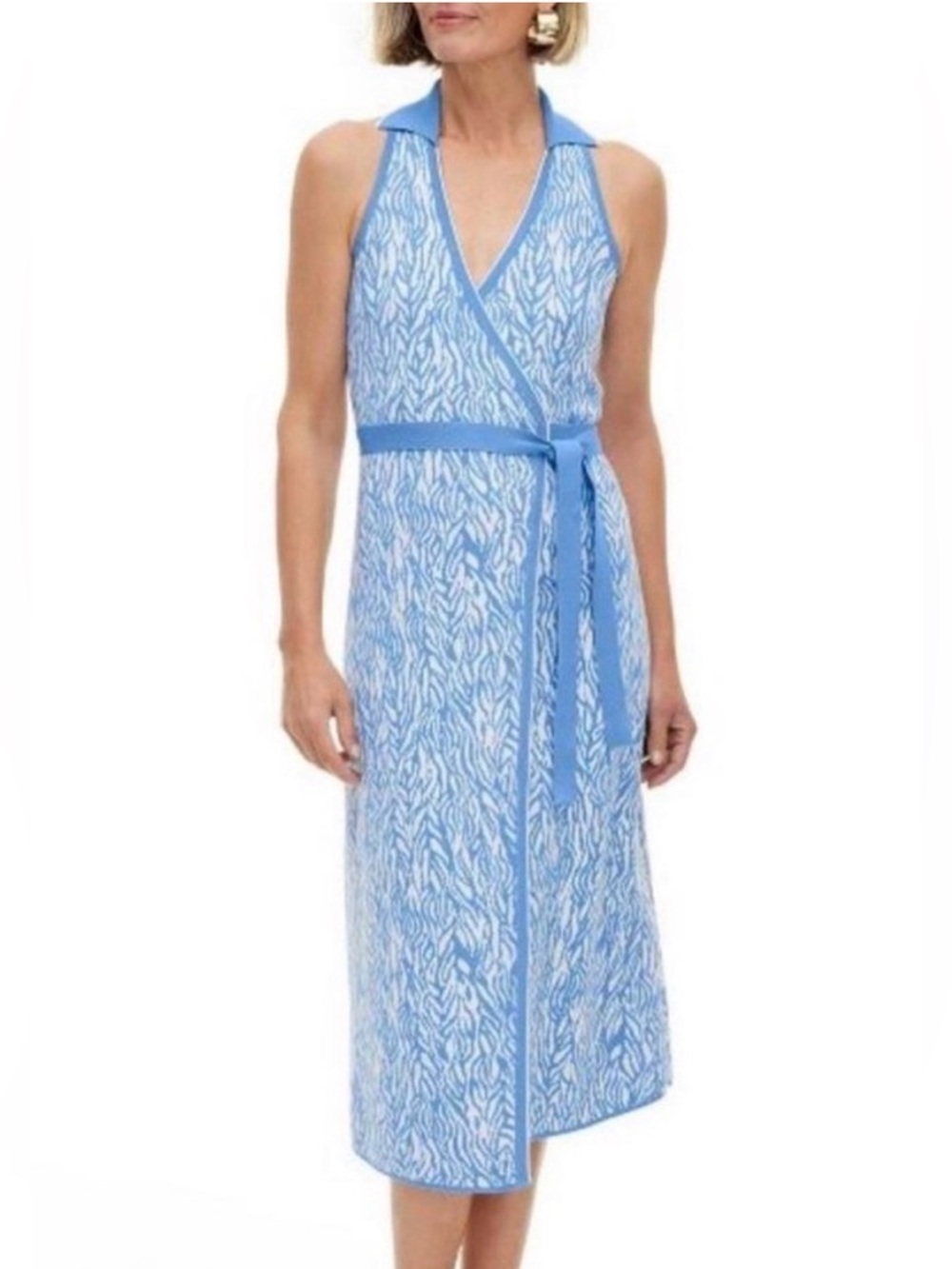 Diane Von Furstenberg For Target Blue/White Wrap Dress Size XXL NWOT